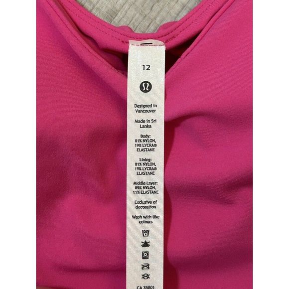 Lululemon Cropped Align Tank Top Sonic Pink Size 12 - Picture 3 of 12